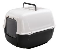 Biało-czarna kuweta dla kota + 2 filtry węglowe Ferplast Prima 39x52x38cm