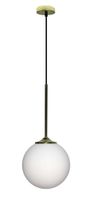 Candellux Lampa Wisząca GLASGOW E27 40W Złota Biała Metal/Szkło