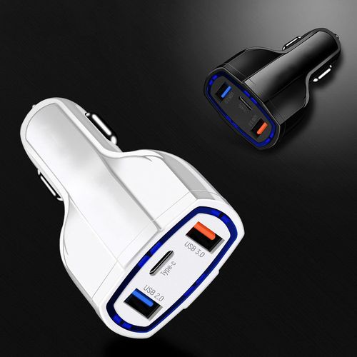 ładowarka samochodowa 2xusb i usb c czarna na Arena.pl
