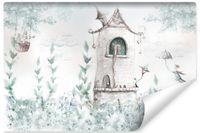 Fototapeta Dziecięca KRÓLEWNA Wieża Liście Bajka Styl Boho 90cm x 60cm