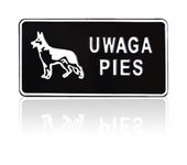 tablica 15*29cm uwaga pies - tab d p6