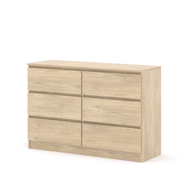 Komoda MAJA S6 120 cm dąb cremona 6 szuflad zdjęcie 1