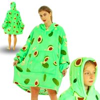 Koc Bluza Kocobluza Ciepła Gruba Z Kapturem Bluzokoc Awokado