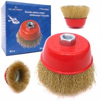 SZCZOTKA DRUCIANA 125mm M14 MOSIĄDZOWANA CZOŁOWA