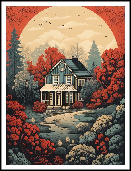 Plakat 75x100cm Idylla Rustykalna zdjęcie 3