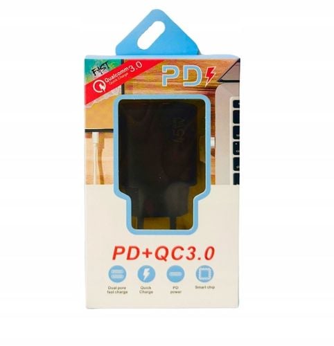 SZYBKA ŁADOWARKA KOSTKA GaN 45W ZASILACZ 2xUSB QC 3.0 PD 3A na Arena.pl