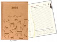 GRAWEROWANY KALENDARZ DZIENNY A5 2026 RÓŻNE WZORY Z IMIENIEM TEKSTEM