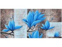 OBRAZ NIEBIESKI KWIAT MAGNOLII