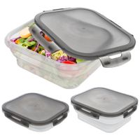 Pojemnik Silikonowy na Żywność Składany z Pokrywką i Uszczelką Kamper