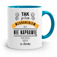 Kubek Błękitny Mechanika Jestem Mechanikiem Z Nadrukiem Ze Zdjęciem