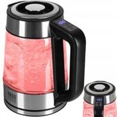 CZAJNIK ELEKTRYCZNY 1,7L 2200W REG TEMP 40-100°C SZKLANY BEZPRZEWODOWY LED