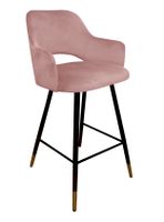 Hoker krzesło barowe Milano podstawa czarna/złota MG58