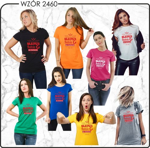 Koszulka z nadrukiem PREZENT dla babci NAJLEPSZA na Arena.pl