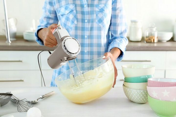 MOCNY Mikser ręczny 5 biegów TURBO MOC 400W INOX SOLIDNY 4 TRZEPACZKI zdjęcie 10