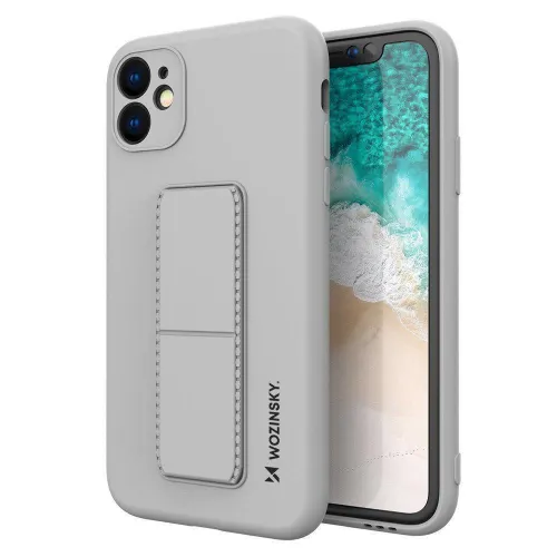Wozinsky Kickstand Case silikonowe etui z podstawką iPhone 12 Pro Max szare na Arena.pl