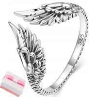 PIERŚCIONEK SREBRNY REGULOWANY RODOWANY SREBRO 925