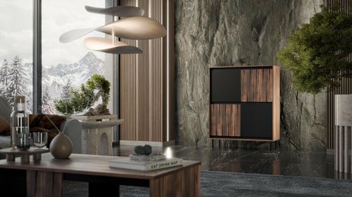 Komoda Miri orzechowy/czarny na Arena.pl