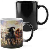 KUBEK MAGICZNY 330ML DRUK - KOŃ KONIE JAZDA KONNA HOBBY HORSE