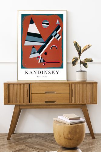 Plakat Kandinsky abstrakcja gris 50x70 cm na Arena.pl