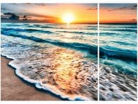 OBRAZ ZACHÓD SŁOŃCA PLAŻY CANCUN