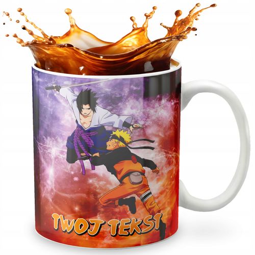 KUBEK 330ml GRAFIKA PREZENT ŚWIĘTA WZÓR - NARU TO ANIME + IMIĘ na Arena.pl