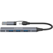 CANYON HUB DS-02 4 w 1 USB-A/C Szary