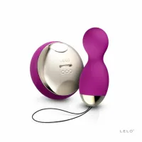 lelo hula beads deep rose - obrotowo-wibrujące kulki z pilotem