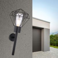 Elewacyjna LAMPA zewnętrzna HORACE 31355W Globo ścienna OPRAWA ogrodowa druciana outdoor IP44 czarna