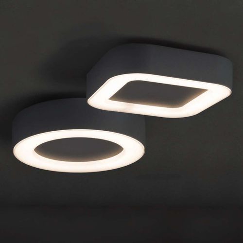 Zewnętrzna lampa sufitowa PUEBLA 9513 kwadratowa LED 12W IP54 grafitowa na Arena.pl