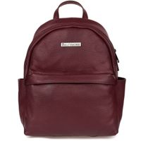 Burgundowy mały skórzany plecak damski elegancki plecaczek A5 Beltimore P15