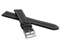 LAVVU Czarny pasek RETRO z luksusowej skóry Top Grain - 22