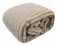 Koc miękki narzuta LEA 150X200 beżowy