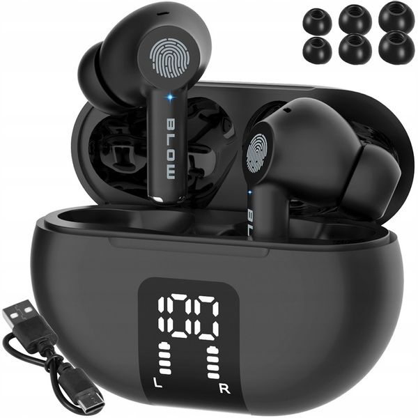 SŁUCHAWKI BEZPRZEWODOWE DOUSZNE BLUETOOTH ANC MIKROFON GAMINGOWE POWERBANK zdjęcie 9