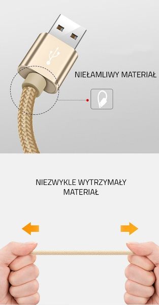 ORYGINALNY Kabel ROCK USB iPhone 5 SE 6S 7 100 cm zdjęcie 11