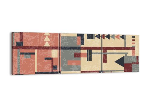 Obraz Na Płótnie - Kompozycja Kolory - 90X30 Cm - Ca90X30-3863 na Arena.pl