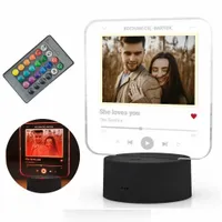 PREZENT na URODZINY LAMPKA RGB dowolne zdjęcie DEDYKACJA GRAWER + PILOT