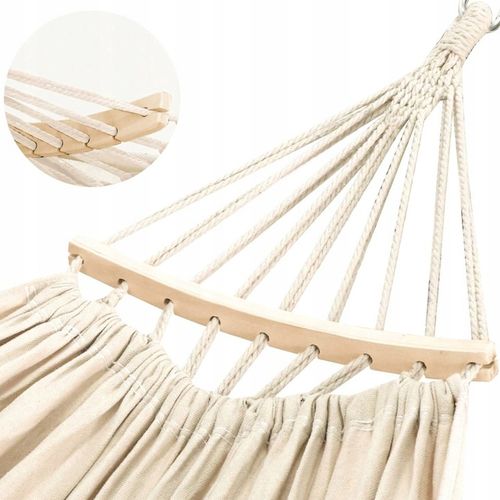 HAMAK OGRODOWY XXL BRAZYLIJSKI dwuosobowy WZMOCNIONY DRĄŻEK 260 x 155 cm na Arena.pl