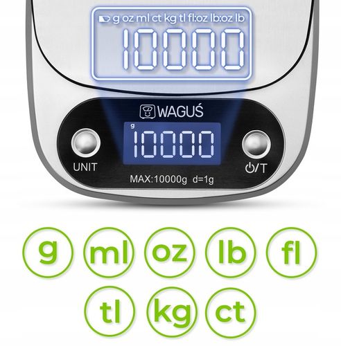 Precyzyjna waga kuchenna Precyzyjna Waguś 10kg 1g z wyświetlaczem LCD na Arena.pl
