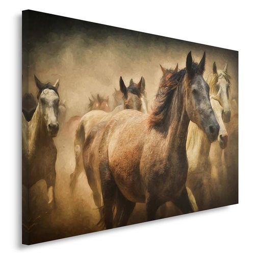 Obraz na płótnie - Canvas, Tabun koni 50x70 na Arena.pl