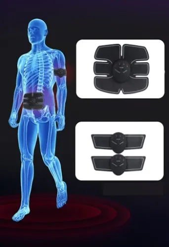 ELEKTROSTYMULATOR STYMULATOR MIĘŚNI BRZUCHA I RAMION EMS 3X na Arena.pl