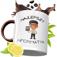 Kubek Bordowy Dla Informatyka Na Urodziny Prezent Z Nadrukiem Ze Zdjęciem