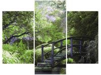 OBRAZ SECRET GARDEN MOST OGRÓD JAPONIA KOLORY