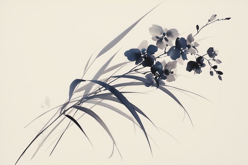 Plakat 45x30cm Orchidea w Sepii zdjęcie 1