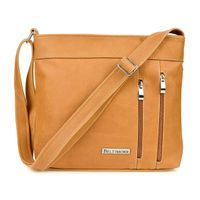 Torebka skórzana camelowa listonoszka damska Beltiomore X95