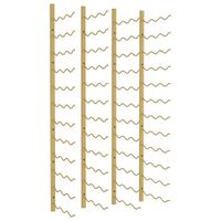 Uchwyty ścienne na 36 butelek wina, 2 szt., złote, żelazne