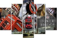 100CM 150CM OBRAZ 5 ELEM LONDYN ŚCIENNY