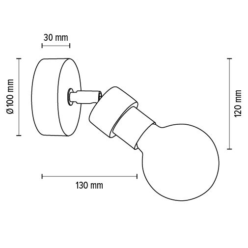 Lampa ścienna MARJOLAINE 2831104 metalowy reflektorek czarna drewno zdjęcie 4