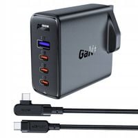2w1 Kabel i szybka ładowarka sieciowa GaN wtyczka angielska UK 100W PD