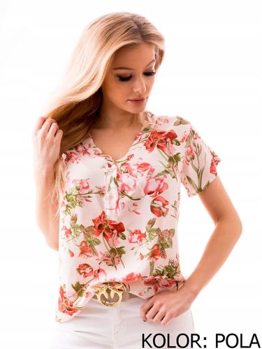 Stylowa Zjawiskowa Zwiewna BLUZKA Modny Wzór na Arena.pl