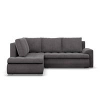 Narożnik z otomaną, lewy, BOSCO, sztruks, 230x200x89 cm, szary | TYLETEGOTU